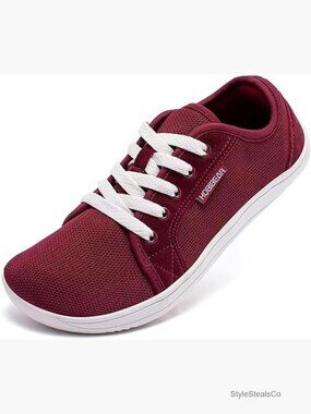 Minimalist Barefoot Shoes Wide Toe Box Zero Drop Thin Sole Lace Up Walking